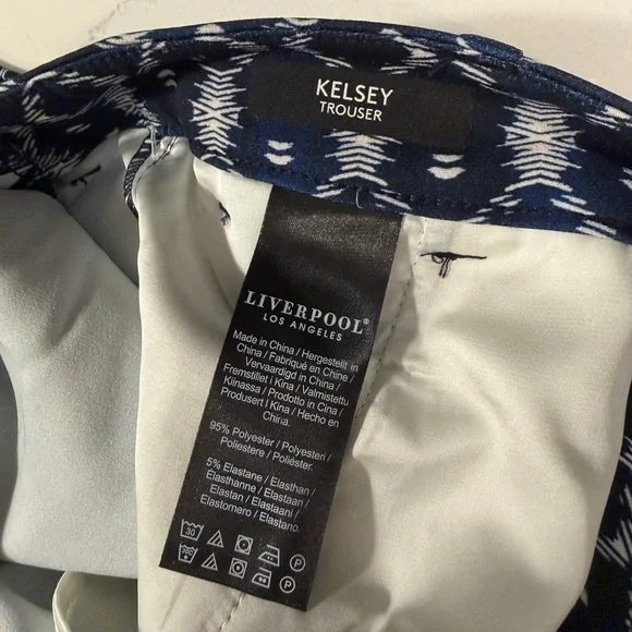 NWT Liverpool navy batik print Kelsey trouser 10/30 - Picture 8 of 11